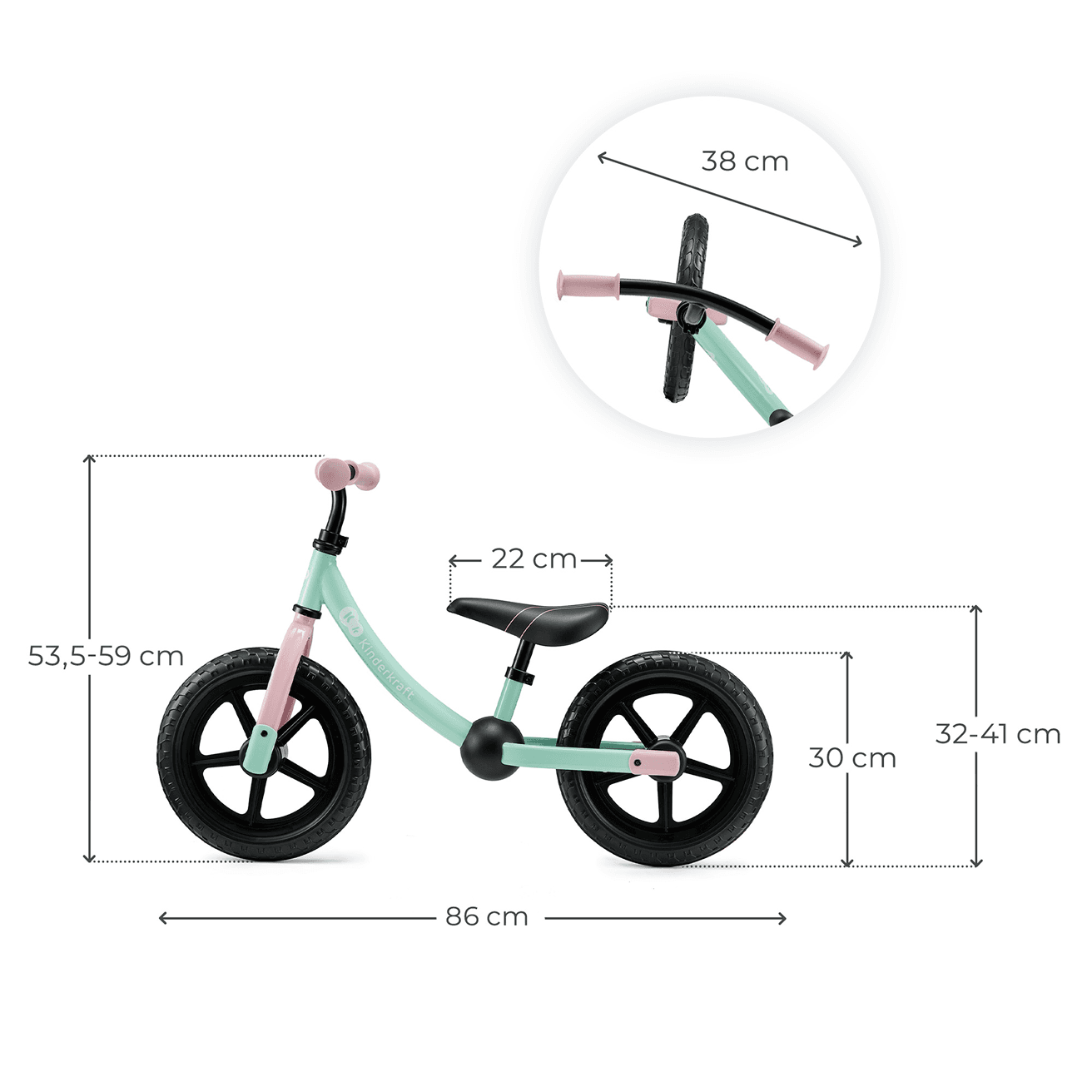 Kinderkraft 2WAY NEXT ბალანს ველოსიპედი / Balance Bike 8