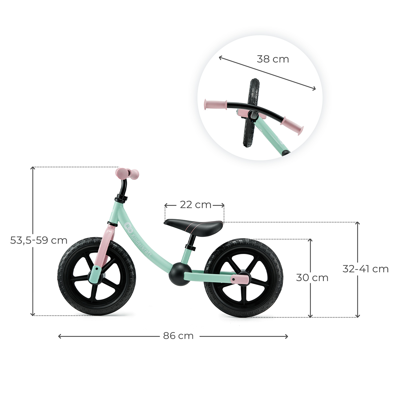 Kinderkraft 2WAY NEXT ბალანს ველოსიპედი / Balance Bike 8